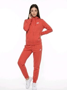 Nike Women's Coral Full-Zip Hoodie & Jogger Set